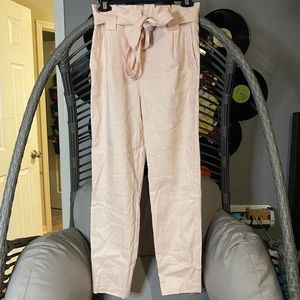 Pink Front Tie Straight Leg Pant ☆